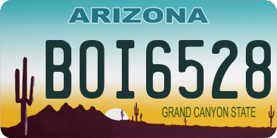 AZ license plate BOI6528