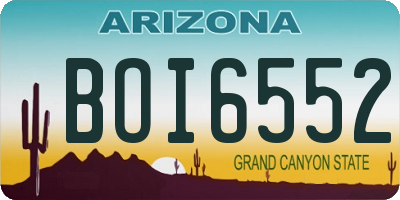 AZ license plate BOI6552