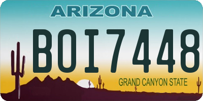 AZ license plate BOI7448