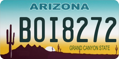 AZ license plate BOI8272