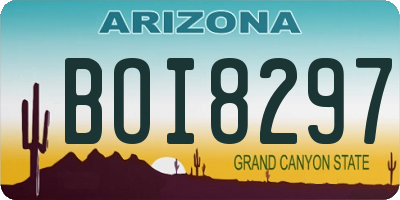 AZ license plate BOI8297