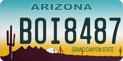 AZ license plate BOI8487