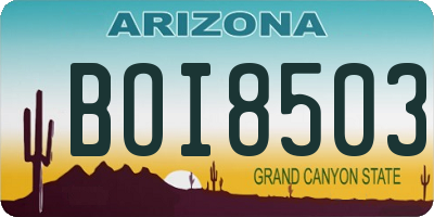 AZ license plate BOI8503