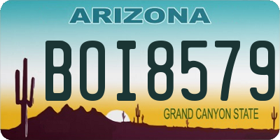AZ license plate BOI8579