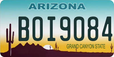 AZ license plate BOI9084