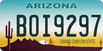 AZ license plate BOI9297