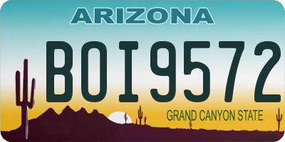 AZ license plate BOI9572