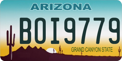 AZ license plate BOI9779