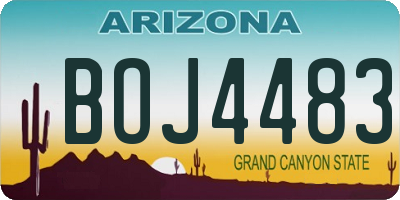 AZ license plate BOJ4483