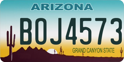 AZ license plate BOJ4573