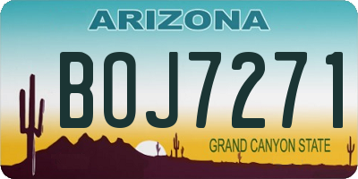 AZ license plate BOJ7271