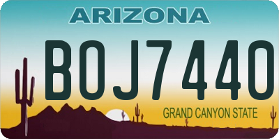 AZ license plate BOJ7440