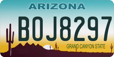 AZ license plate BOJ8297