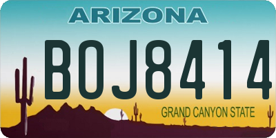 AZ license plate BOJ8414