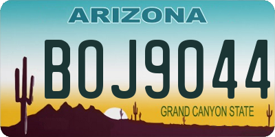 AZ license plate BOJ9044
