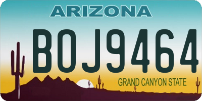 AZ license plate BOJ9464