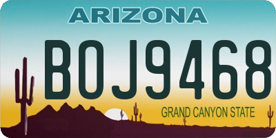 AZ license plate BOJ9468