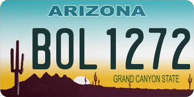 AZ license plate BOL1272