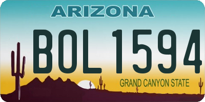 AZ license plate BOL1594