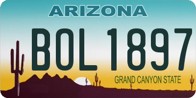 AZ license plate BOL1897