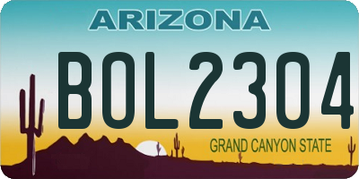 AZ license plate BOL2304