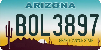 AZ license plate BOL3897