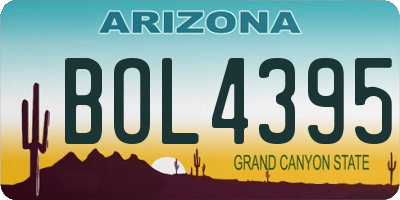 AZ license plate BOL4395
