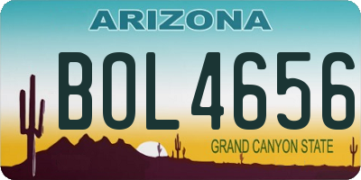 AZ license plate BOL4656