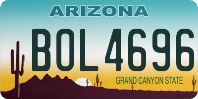 AZ license plate BOL4696