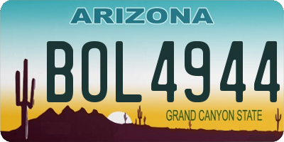 AZ license plate BOL4944