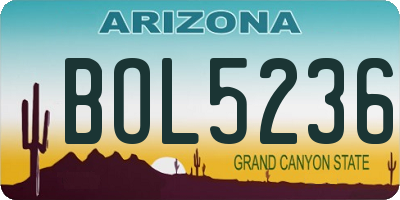 AZ license plate BOL5236