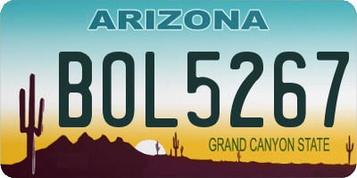 AZ license plate BOL5267