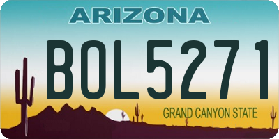AZ license plate BOL5271