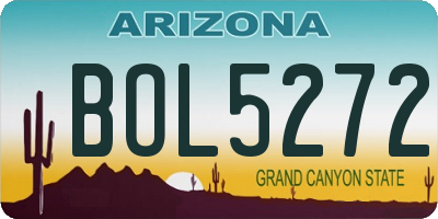 AZ license plate BOL5272