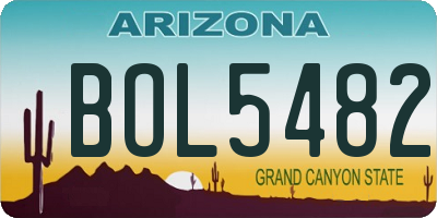 AZ license plate BOL5482