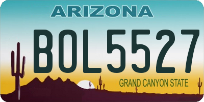AZ license plate BOL5527
