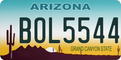AZ license plate BOL5544