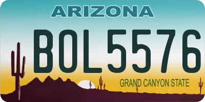 AZ license plate BOL5576