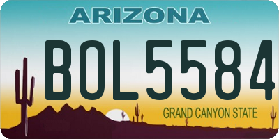 AZ license plate BOL5584