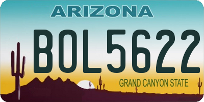 AZ license plate BOL5622