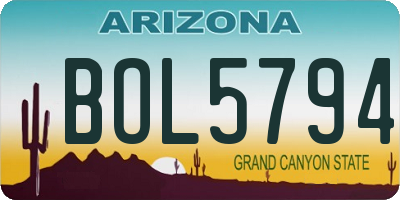 AZ license plate BOL5794