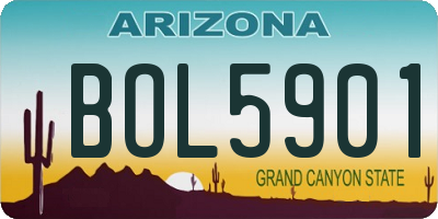 AZ license plate BOL5901