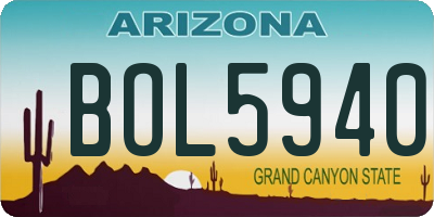 AZ license plate BOL5940