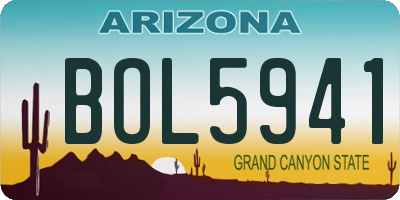 AZ license plate BOL5941