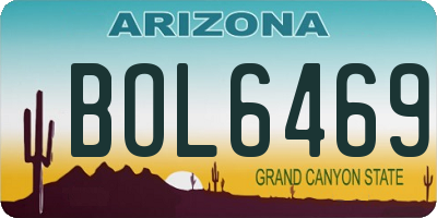 AZ license plate BOL6469