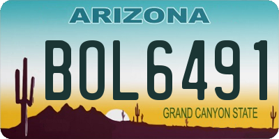 AZ license plate BOL6491