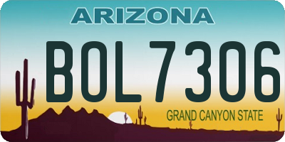 AZ license plate BOL7306