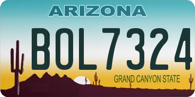 AZ license plate BOL7324