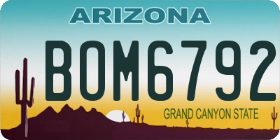 AZ license plate BOM6792