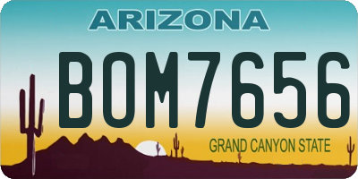 AZ license plate BOM7656